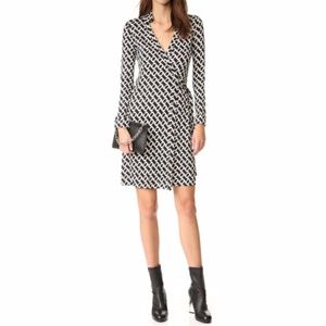 New Jeanne Two Silk Jersey Wrap Dress in Chainlink